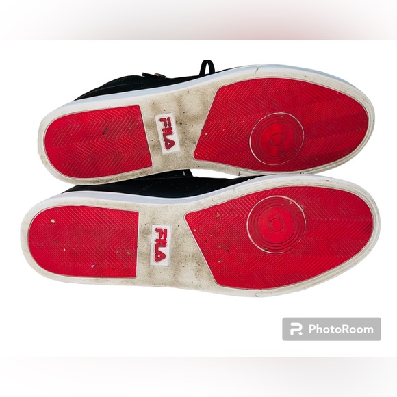 FILA VULC 13 MENS RED AND BLACK HI TOP SNEAKERS - Picture 6 of 8
